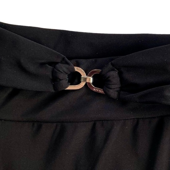 WHITE HOUSE BLACK MARKET Crop Pants Wide Leg Pull-On Capri Black Women Size M - Picture 3 of 13